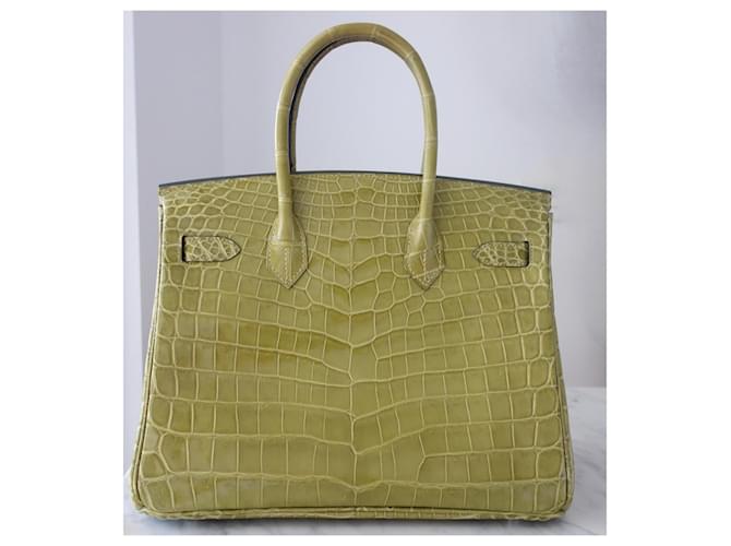 borsa Hermès Birkin 30 crocodile Verde - vista 6