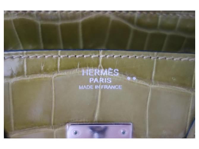 borsa Hermès Birkin 30 crocodile Verde - vista 8