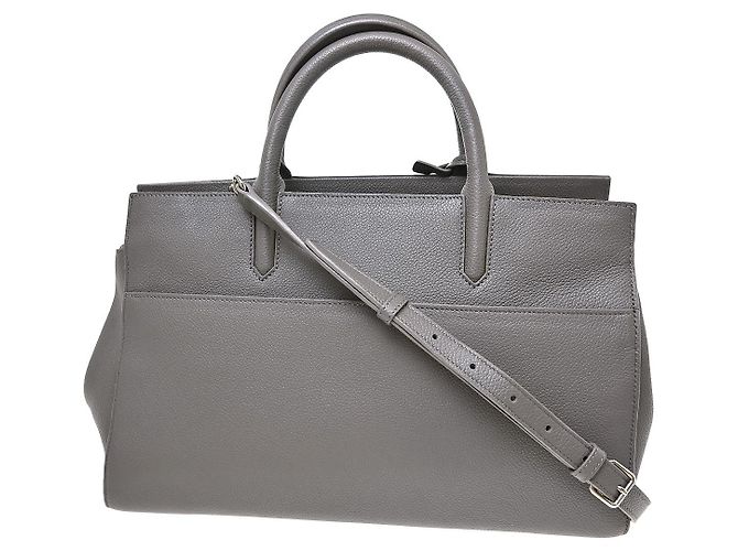 Saint Laurent Rive Gauche Cabas Leather Small Marrone - vista 2