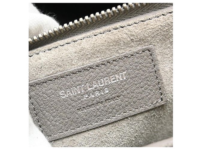 Saint Laurent Rive Gauche Cabas Leather Small Marrone - vista 7