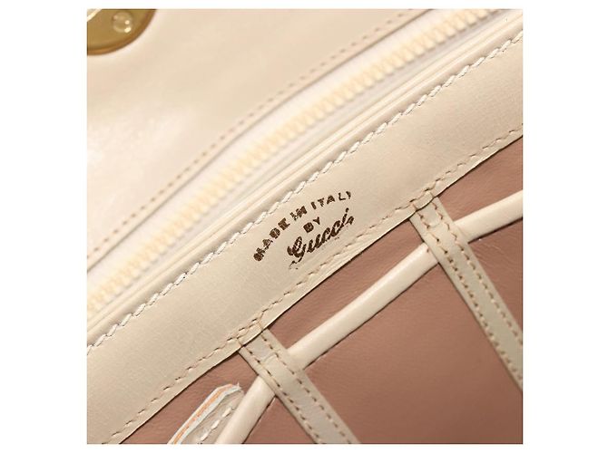 Gucci Vintage Convertible Box Leather Beige - vista 6