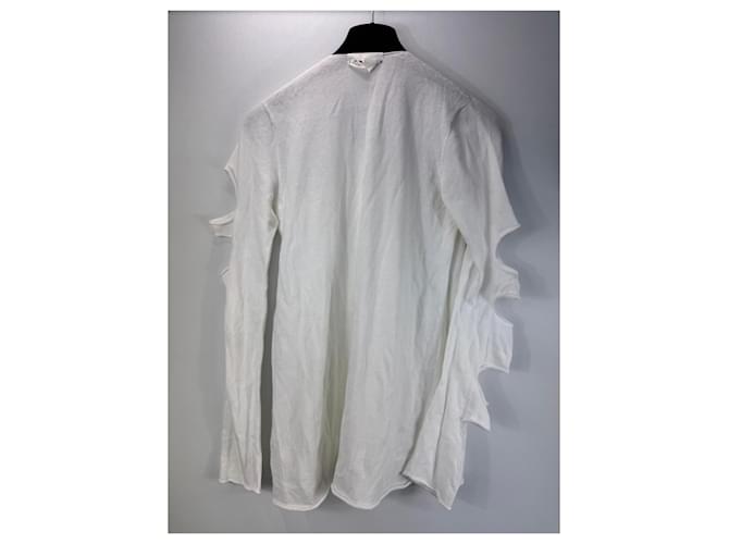 Autre Marque Lost & Found Ria Dunn weißer Baumwollpullover mit Cut-Outs - Ansicht 2