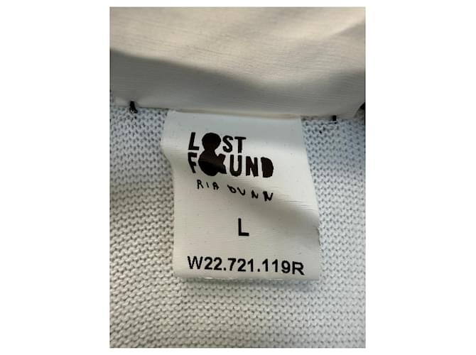 Autre Marque Lost & Found Ria Dunn weißer Baumwollpullover mit Cut-Outs - Ansicht 4