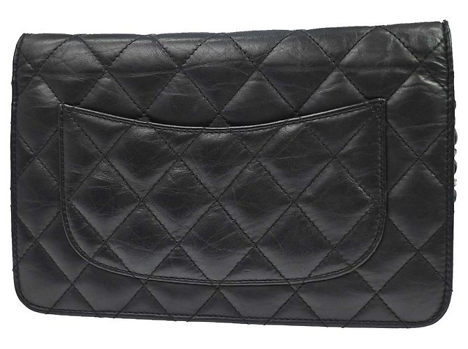 Chanel Reissue 2.55 Wallet on Chain en agneau matelassé Noir - vue 2