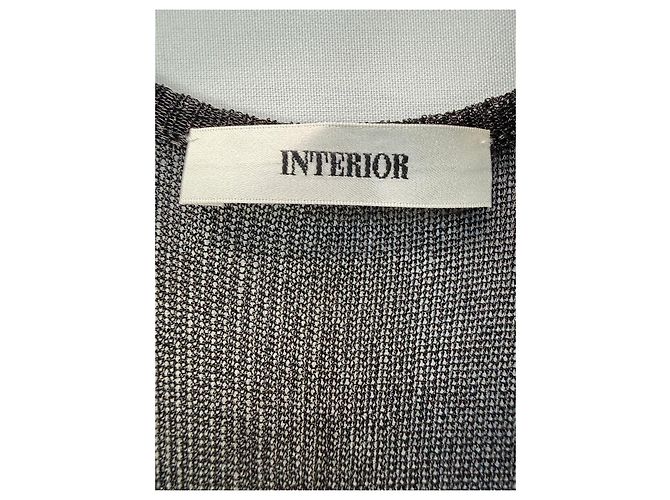 Autre Marque Abito maxi a maniche lunghe con scollo a V Nero - vista 2