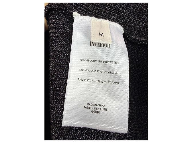 Autre Marque Abito maxi a maniche lunghe con scollo a V Nero - vista 3