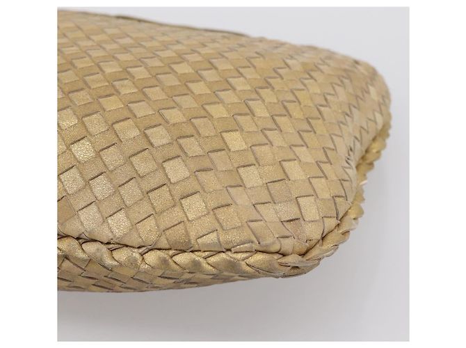 Bottega Veneta Intrecciato Leather Medium D'oro - vista 4