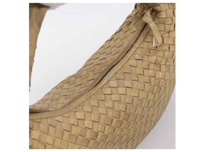 Bottega Veneta Intrecciato Leather Medium D'oro - vista 5