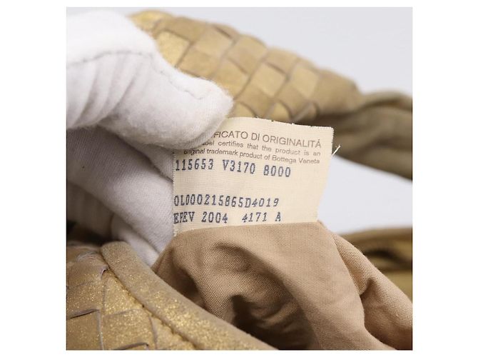Bottega Veneta Intrecciato Leather Medium D'oro - vista 6