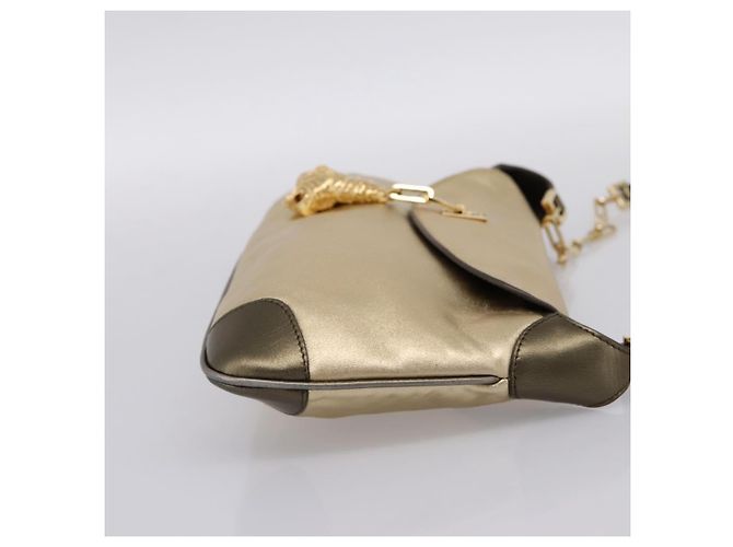 Gucci Tiger Charm Leather D'oro - vista 4