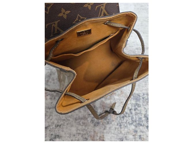 Splendido Zaino Louis Vuitton Montsouris Marrone - vista 14