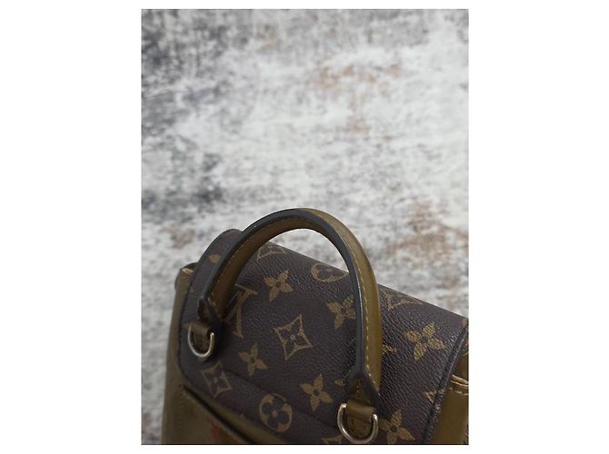 Splendido Zaino Louis Vuitton Montsouris Marrone - vista 16