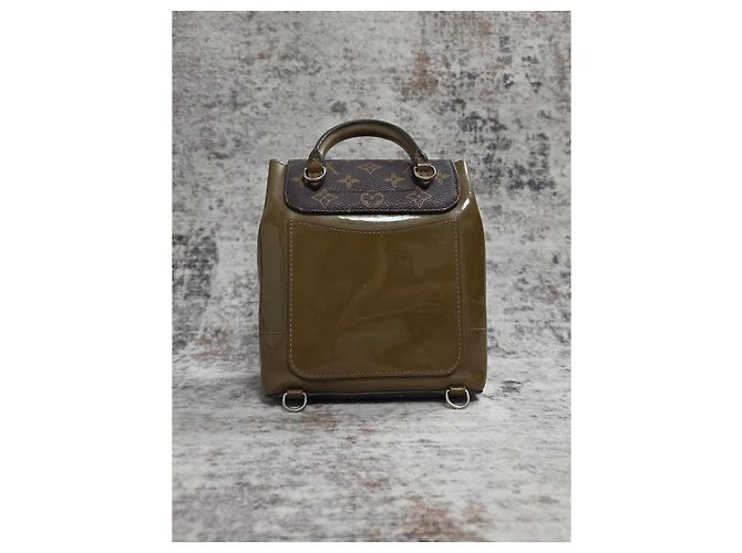 Splendido Zaino Louis Vuitton Montsouris Marrone - vista 4
