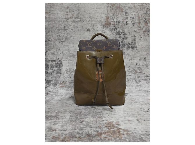 Splendido Zaino Louis Vuitton Montsouris Marrone - vista 8