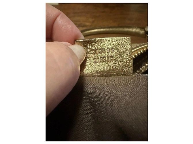 Borsa Gucci Boston Monogram Dorata Marrone D'oro - vista 6