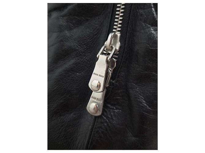 Magnifica Borsa a Mano Miu Miu Vitello Nero - vista 6