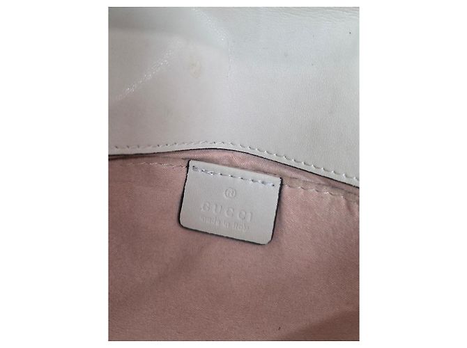 Magnifica Borsa Gucci GG Marmont Bianco - vista 10