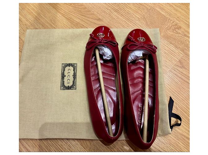 Bailarinas Gucci de piel roja - vista 2