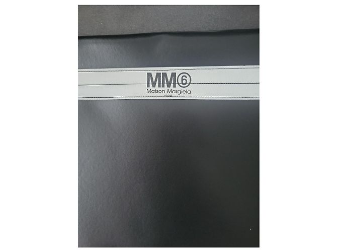 Maison Martin Margiela Clutch de cuero MM6 Maison Margiela negra Negro - vista 4