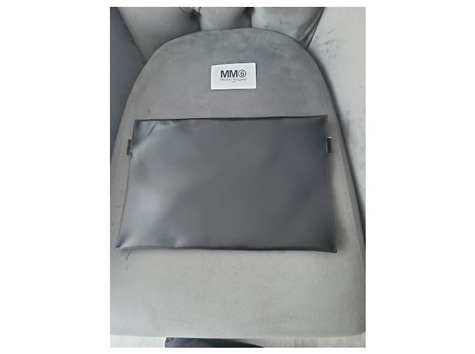 Maison Martin Margiela Clutch de cuero MM6 Maison Margiela negra Negro - vista 5