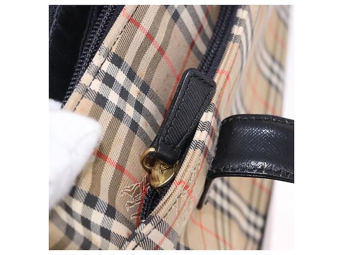 BURBERRY Nova Check Tote Bag aus Canvas Beige Auth 196697 - Ansicht 23