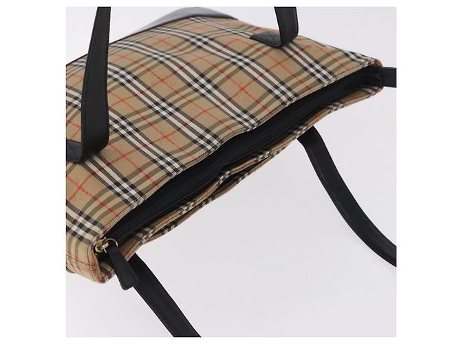 BURBERRY Nova Check Tote Bag aus Canvas Beige Auth 196697 - Ansicht 8