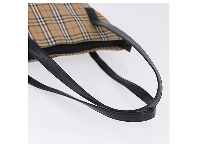 BURBERRY Nova Check Tote Bag aus Canvas Beige Auth 196697 - Ansicht 9