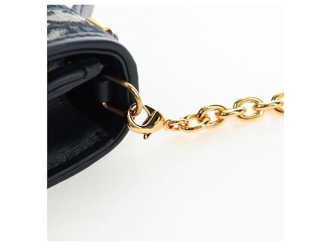 Christian Dior Borsa Dior 30 Montaigne in tela Trotter Dior 2way Blu Navy Oro Auth 196920SAM D'oro - vista 17