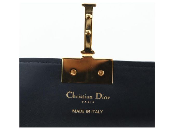Christian Dior Borsa Dior 30 Montaigne in tela Trotter Dior 2way Blu Navy Oro Auth 196920SAM D'oro - vista 21