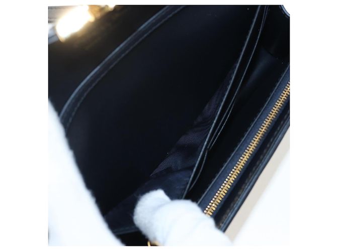 Christian Dior Borsa Dior 30 Montaigne in tela Trotter Dior 2way Blu Navy Oro Auth 196920SAM D'oro - vista 28