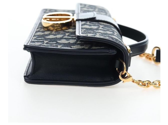 Christian Dior Borsa Dior 30 Montaigne in tela Trotter Dior 2way Blu Navy Oro Auth 196920SAM D'oro - vista 5