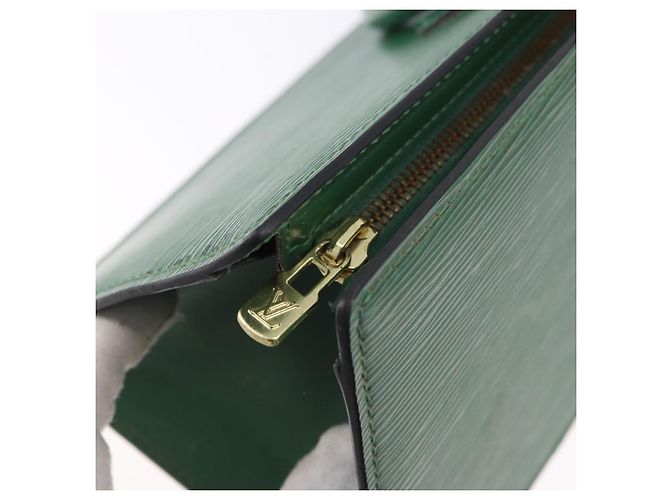 LOUIS VUITTON Bolsa Triangle Epi Verde M52094 LV Auth ep15656A - vista 17