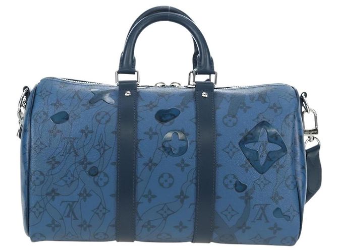 LOUIS VUITTON Monogram Aqua Garden Speedy Bandouliere 35 M22573 Auth 195516SAM Blu Monogramma - vista 2