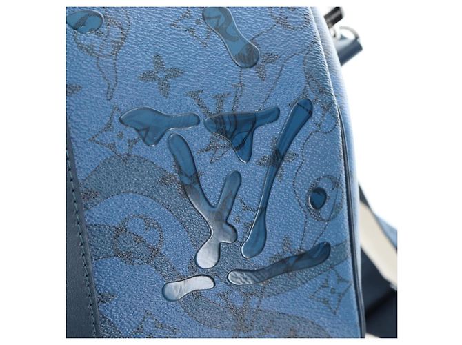 LOUIS VUITTON Monogram Aqua Garden Speedy Bandouliere 35 M22573 Auth 195516SAM Blu Monogramma - vista 20