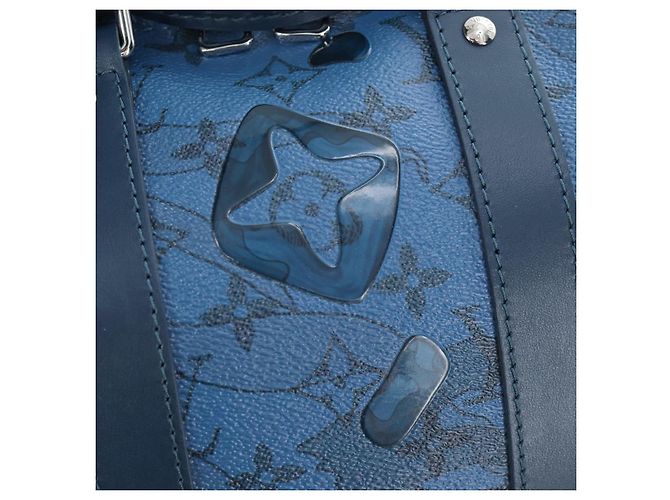 LOUIS VUITTON Monogram Aqua Garden Speedy Bandouliere 35 M22573 Auth 195516SAM Blu Monogramma - vista 21