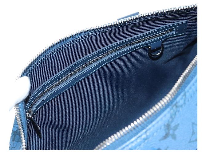 LOUIS VUITTON Monogram Aqua Garden Speedy Bandouliere 35 M22573 Auth 195516SAM Blu Monogramma - vista 26