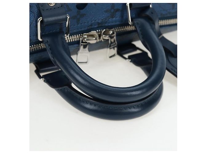 LOUIS VUITTON Monogram Aqua Garden Speedy Bandouliere 35 M22573 Auth 195516SAM Blu Monogramma - vista 7