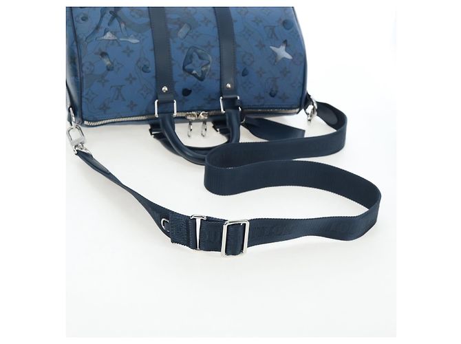 LOUIS VUITTON Monogram Aqua Garden Speedy Bandouliere 35 M22573 Auth 195516SAM Blu Monogramma - vista 9