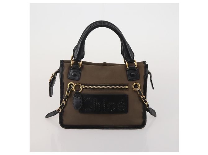 Chloé Borsa a Mano Chloe Canvas Leather Set da 2 Khaki Red Auth BA15069 Rosso Cachi - vista 10