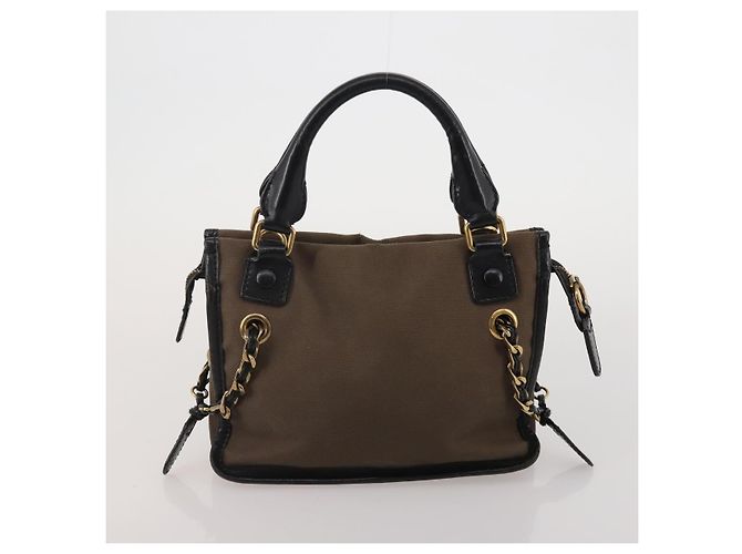 Chloé Borsa a Mano Chloe Canvas Leather Set da 2 Khaki Red Auth BA15069 Rosso Cachi - vista 11