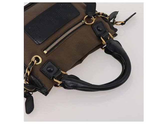 Chloé Borsa a Mano Chloe Canvas Leather Set da 2 Khaki Red Auth BA15069 Rosso Cachi - vista 13