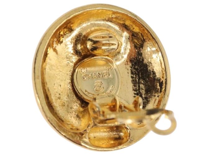 Orecchini CHANEL Mademoiselle Metallo Tono Oro CC Auth 198838 - vista 10