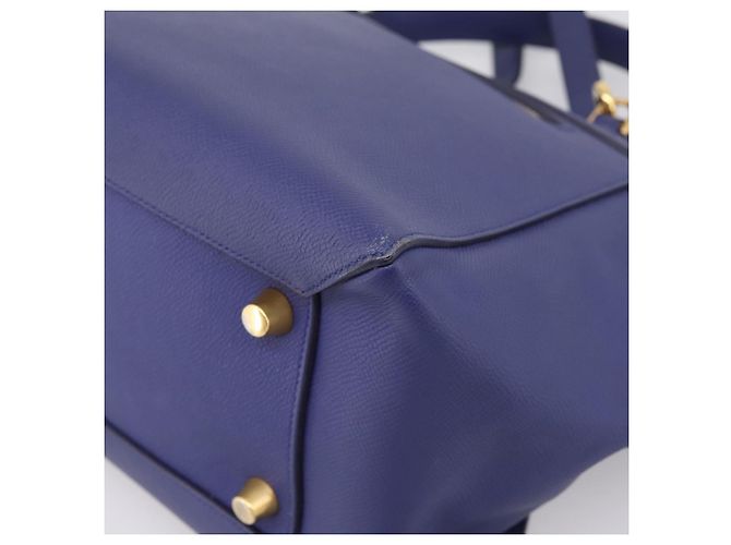 Céline CELINE Borsa Belt Bag Borsa a Mano Pelle 2way Blu Tono Oro Auth 196432 - vista 18