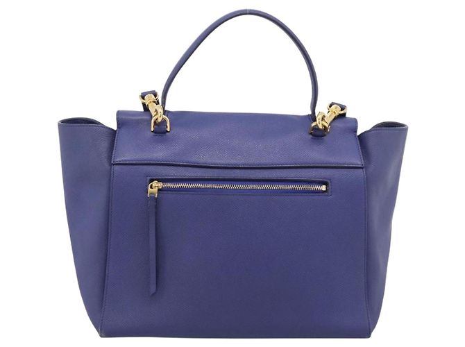 Céline CELINE Borsa Belt Bag Borsa a Mano Pelle 2way Blu Tono Oro Auth 196432 - vista 2