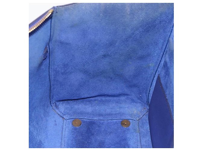 Céline CELINE Borsa Belt Bag Borsa a Mano Pelle 2way Blu Tono Oro Auth 196432 - vista 22