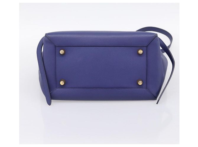 Céline CELINE Borsa Belt Bag Borsa a Mano Pelle 2way Blu Tono Oro Auth 196432 - vista 5