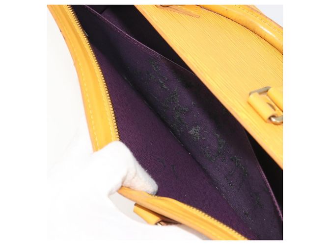 LOUIS VUITTON Epi Sac Triangle Hand Bag Yellow M52099 LV Auth 197531 Giallo - vista 11