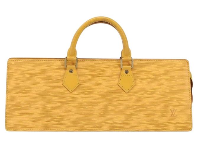 LOUIS VUITTON Epi Sac Triangle Hand Bag Yellow M52099 LV Auth 197531 Giallo - vista 13