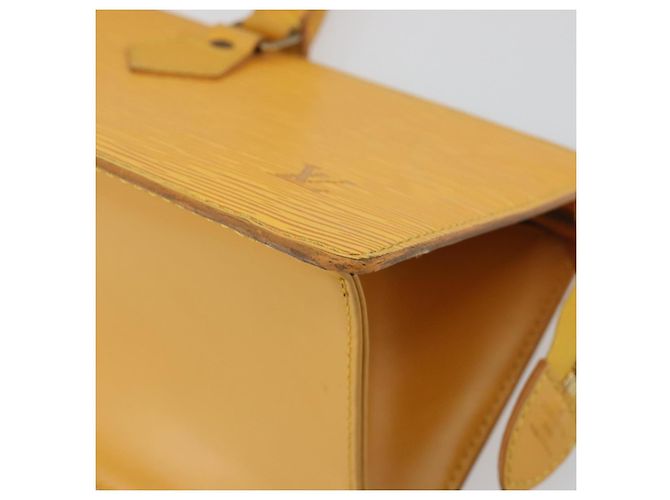 LOUIS VUITTON Epi Sac Triangle Hand Bag Yellow M52099 LV Auth 197531 Giallo - vista 14