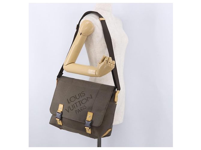 Borsa a tracolla LOUIS VUITTON Damier Geant Roux Tail M93077 LV Auth ep15689 - vista 25